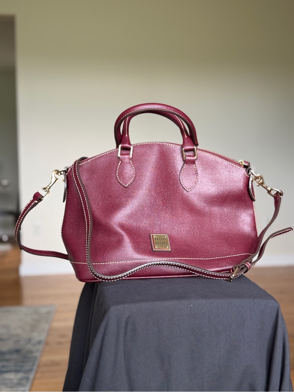 Dooney & Bourke Burgundy Leather Satchel